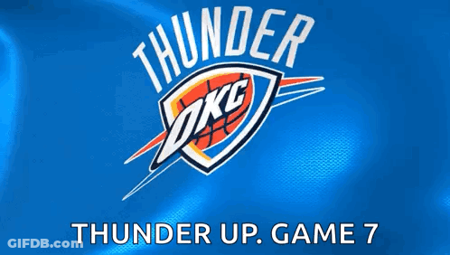 Thunder Okc Logo On A Blue Background GIF