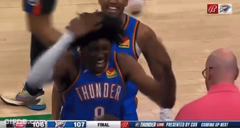 Thunder Player Helped Off Court By Referee GIF