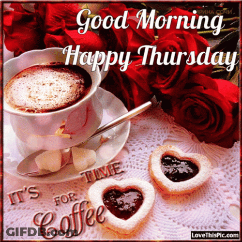 Thursday Morning Hot Coffee Breakfast GIF