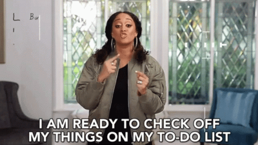Tia Mowry Check List GIF