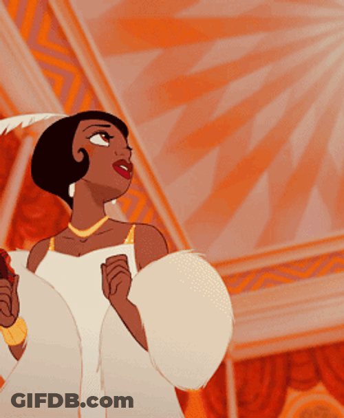 Tiana Disney Princess Looking Up GIF