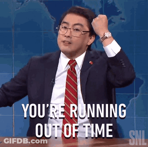 Tick Tock Bowen Yang SNL Running Out Of Time GIF