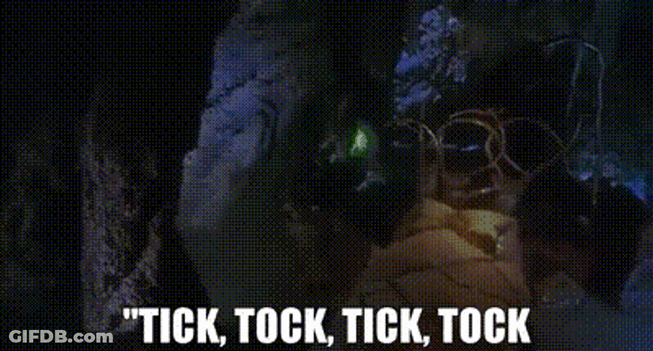 Tick Tock Creepy Night Bed GIF