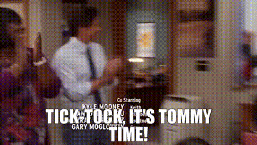 Tick Tock It's Tommy Time Happy Celebration GIF