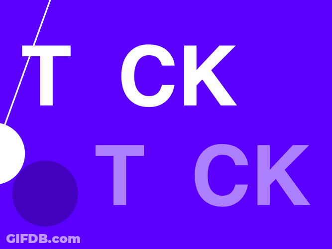 Tick Tock Pendulum Purple Blue Animation GIF