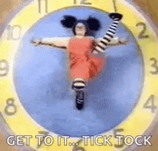 Tick Tock The Big Comfy Couch Hour Hand GIF