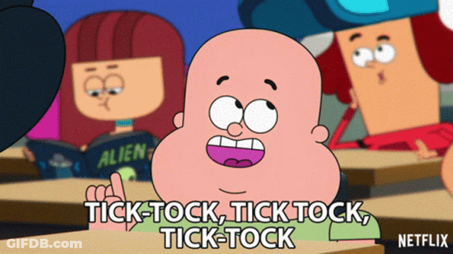 Tick Tock Time Clock Pinky Malinky GIF