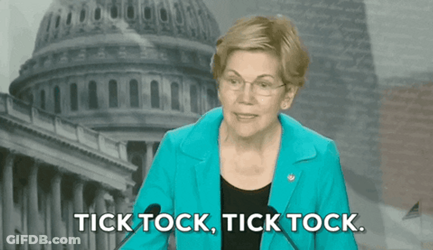 Tick Tock Time Elizabeth Warren US Senator GIF