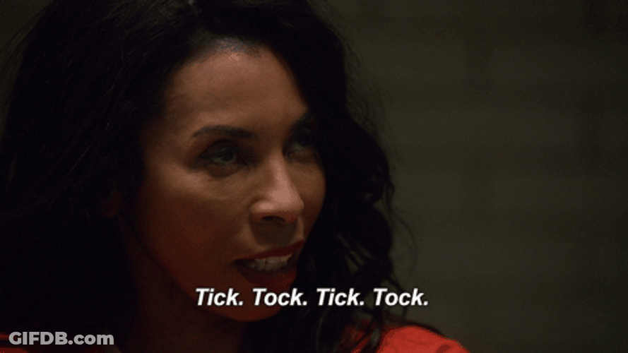 Tick Tock Time Is Running Maya Lewis Scandal GIF
