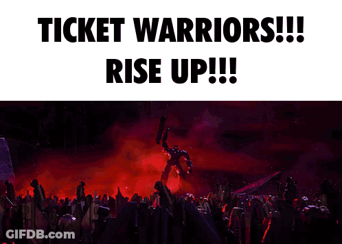 Ticket Warriors Rise Up Poster GIF