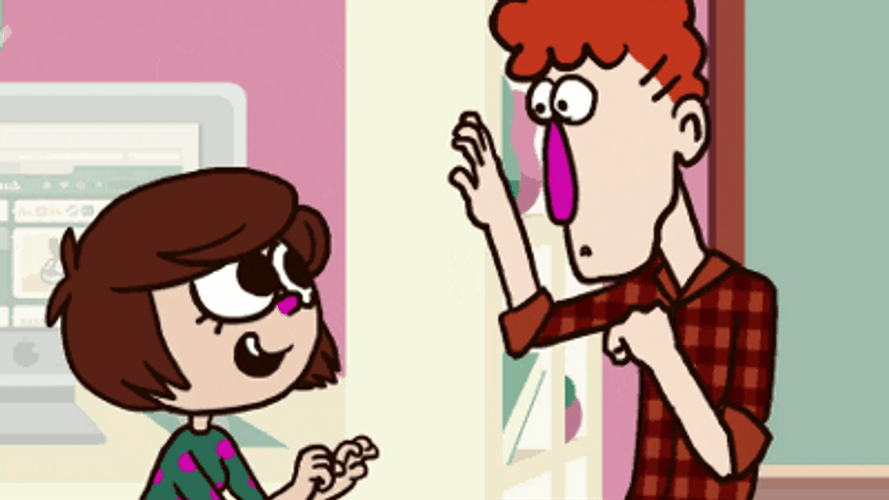 Tickle Couple Attack Cartoon GIF