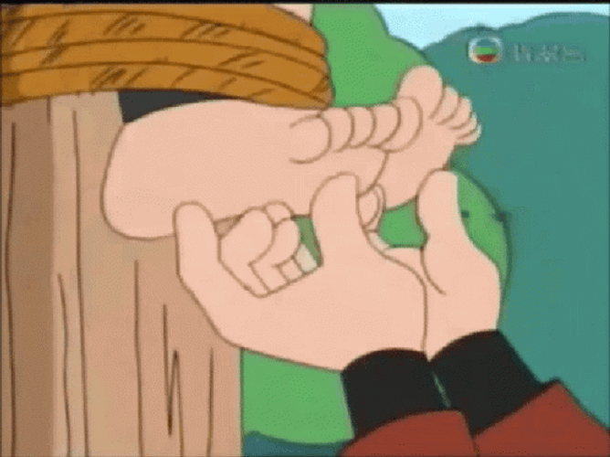 Tickle Feet Tied Cartoon GIF