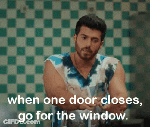 Tie Dye Man When Door Closes Go For Window GIF