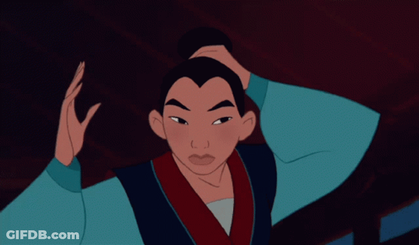 Tied Hair Mulan Shan Yu GIF