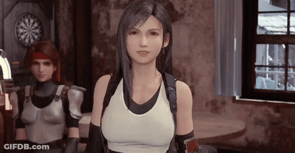 Tifa Cold Stare GIF