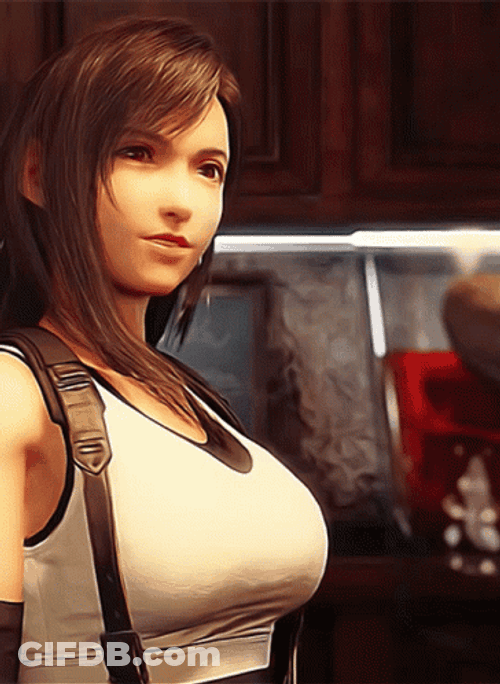 Tifa Turning Her Head GIF