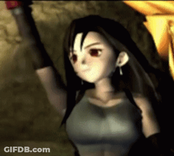 Tifa Waving Her Hand GIF
