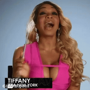 Tiffany Aka New York Holding Wand In Pink Top GIF