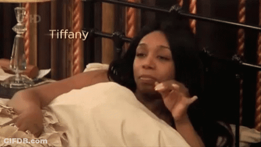 Tiffany Pollard Eating In Bed GIF