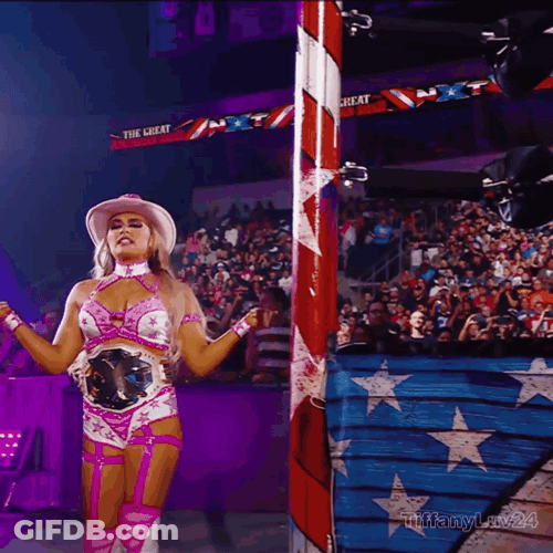 Tiffany Stratton Cowboy Outfit GIF