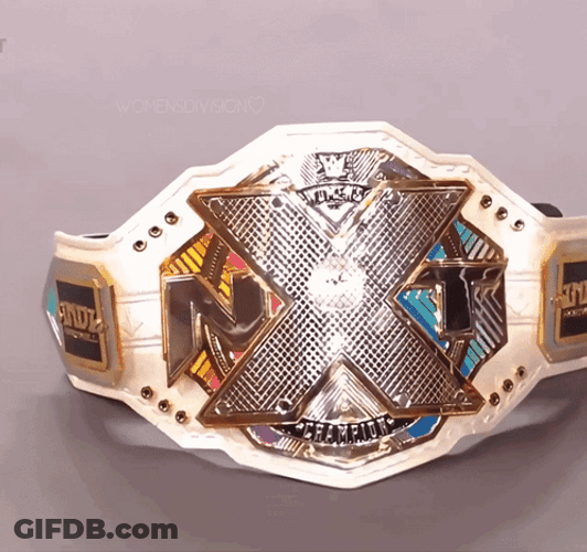 Tiffany Stratton Flexing Her Belt GIF