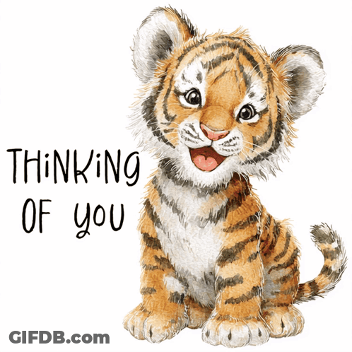 Tiger Cub Thinking Of You GIF