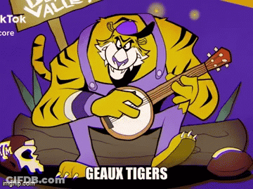 Tiger Playing Banjo Geaux Tigers GIF
