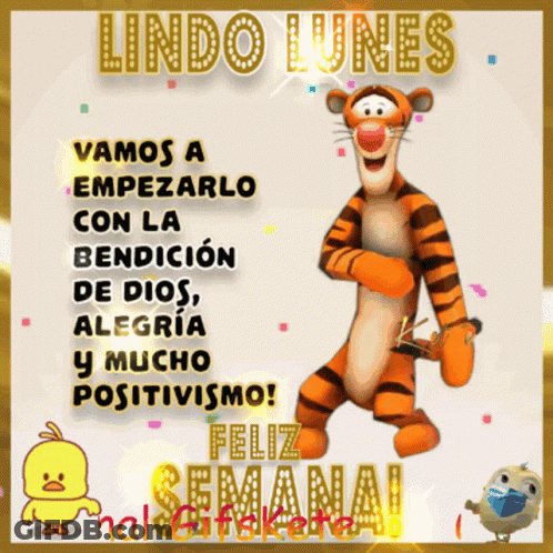 Tiger Saying Lindo Lunes GIF