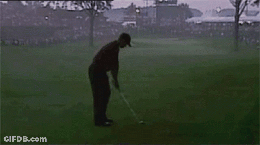 Tiger Woods Hitting Long Shot GIF