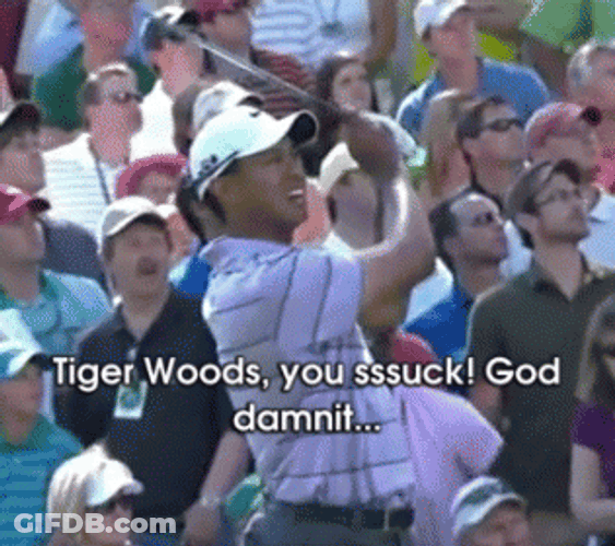 Tiger Woods Striking Long Shot GIF