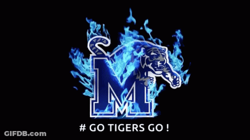 Tigers Logo With Tiger On Fire GIF
