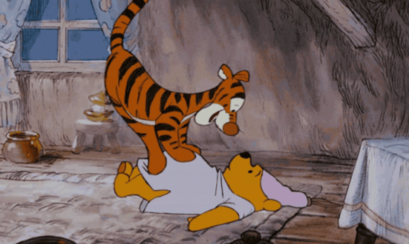 Tigger And Pooh Cuddling GIF