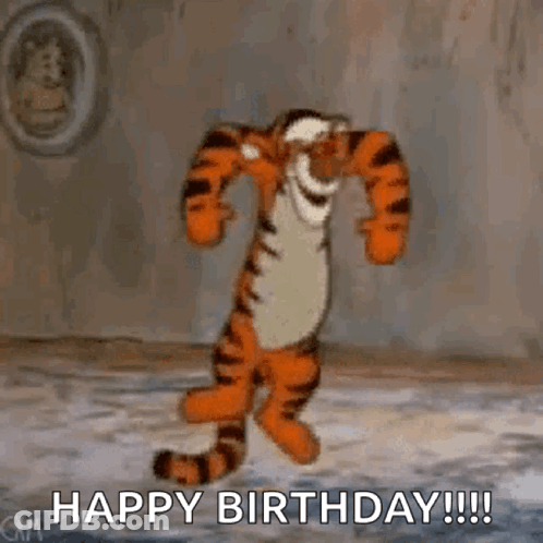 Tigger Dancing Happy Birthday GIF