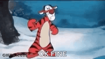 Tigger From Winnie The Pooh Is Dancing In The Snow And Saying Ok Fine . GIF