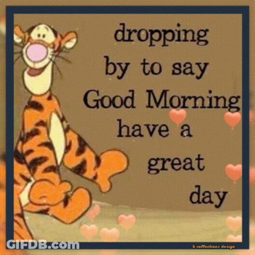 Tigger From Winnie The Pooh Saying Good Morning GIF
