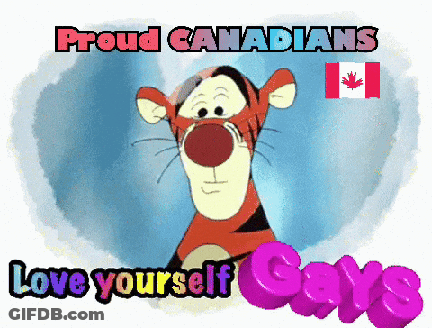 Tigger From Winnie The Pooh Is Proud To Be A Canadian GIF