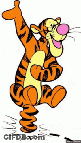 Tigger From Winnie The Pooh Jumping In Air GIF