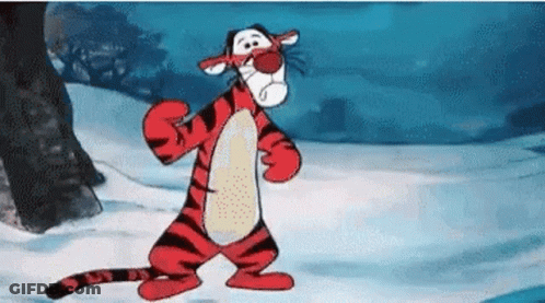 Tigger From Winnie The Pooh Standing In Snow GIF