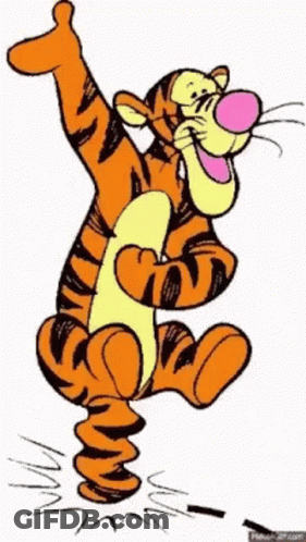 Tigger From Winnie The Pooh Standing On One Leg GIF