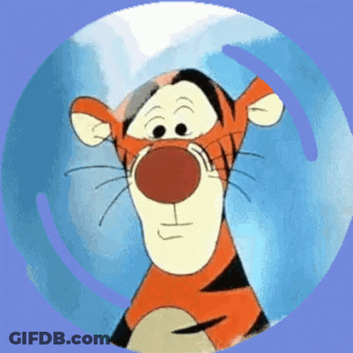 Tigger In Blue Circle GIF