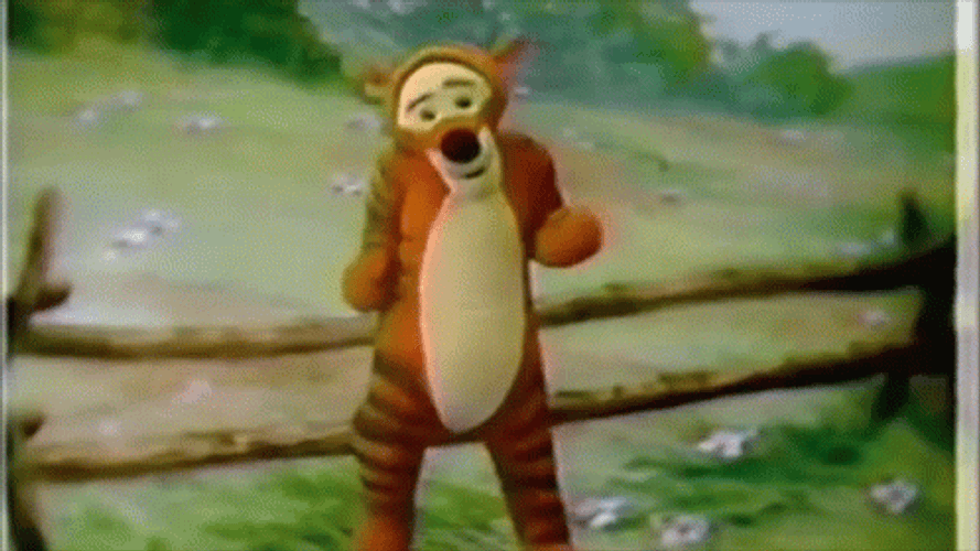 Tigger Mascot Fast Running GIF