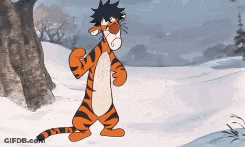 Tigger Walking In Snow GIF