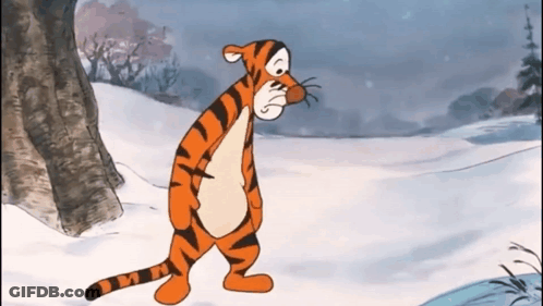 Tigger Walking In Snow GIF