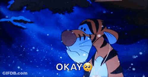 Tigger Wearing Headphones With Okay Above Him GIF