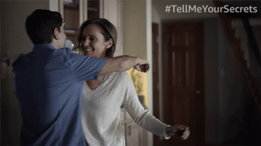 Tight Cross Hug GIF