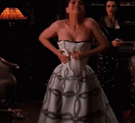 Tight Dress Corset Can't Breathe Mila Kunis GIF
