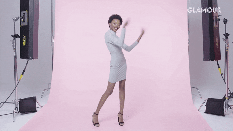 Tight Dress Happy Girl Photoshoot GIF