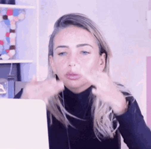 Tiktok Personality Junia Gabriela Rubbing Face GIF