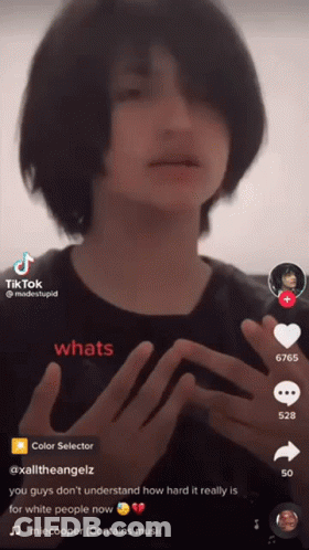 TikTok Screenshot Saying Whats On The Top GIF