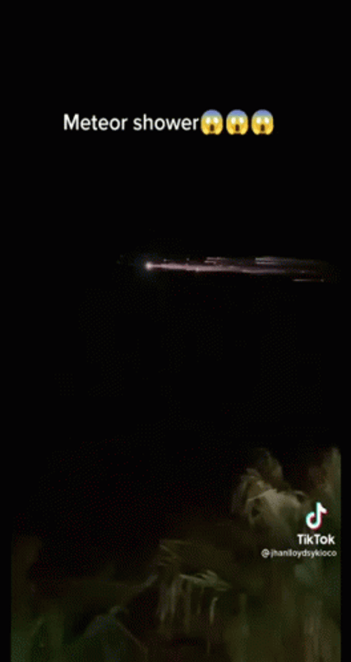 TikTok Shot Actual Meteor Shower GIF